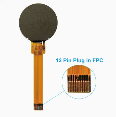 0.99'' 128x115 Mini Circular TFT LCD Module 1 Inch 4 Wire SPl 12 Pin Gc9107