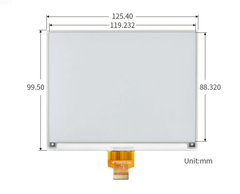 5.83'' 640X480 3 Colors Red Black White EPaper Display Electronic Tag Eink Screen