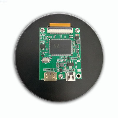 3.4'' 800x800 IPS TFT LCD Circular Instrument Screen Round Video HDMI Input Board
