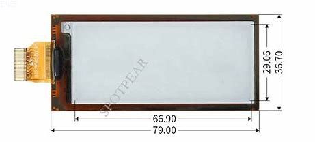 2.9 Inch 128x296 Four Color Epaper Monitor Display Rectangle