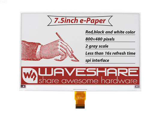 7.5 Inch 800x480 Wide Temperature IPS TFT LCD Electronic Paper Display