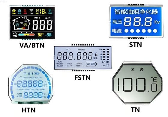 TN HTN STN FSTN VA Segment Graphic Monochrome LCD Display RGB  LCD Segment Display For Infrared Thermometer Custom