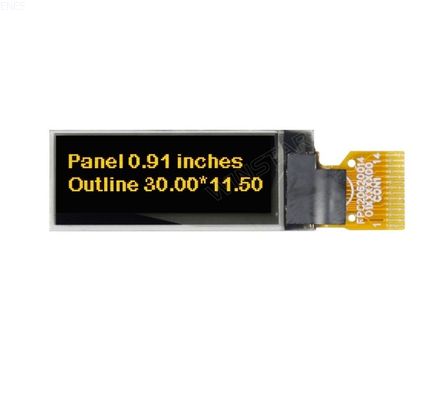 0.91 inch 128x32 Monochrome OLED Display Module Manufacturer Support interface 12C Driver IC SSD1306 with Customized FPC