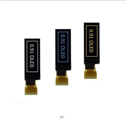 0.91 inch 128x32 Monochrome OLED Display Module Manufacturer Support interface 12C Driver IC SSD1306 with Customized FPC