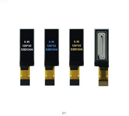 0.91 inch 128x32 Monochrome OLED Display Module Manufacturer Support interface 12C Driver IC SSD1306 with Customized FPC